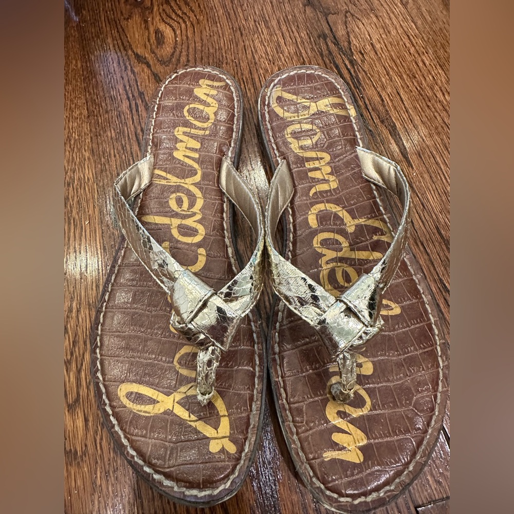 Sam Edelman Metallic Gold Sandals